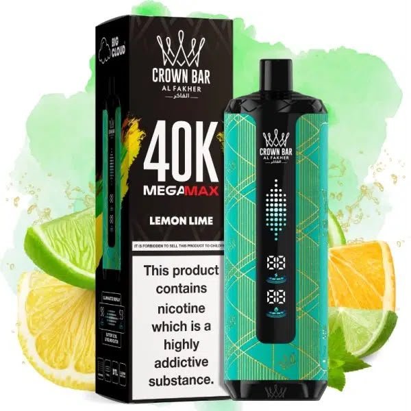 Al Fakher Crown Bar 40K Megamax - Lemon Lime Disposable Device