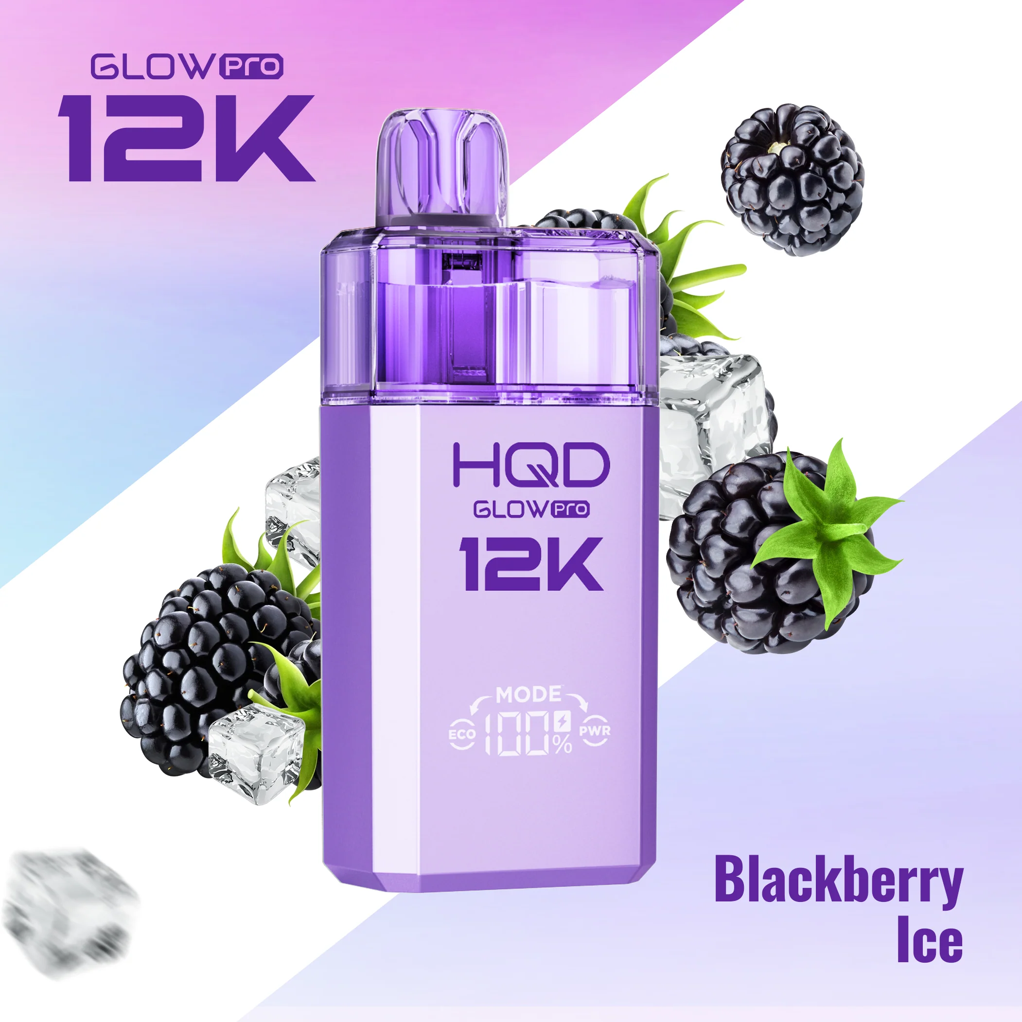 HQD Glow Pro 12K - Blackberry Ice Flavor