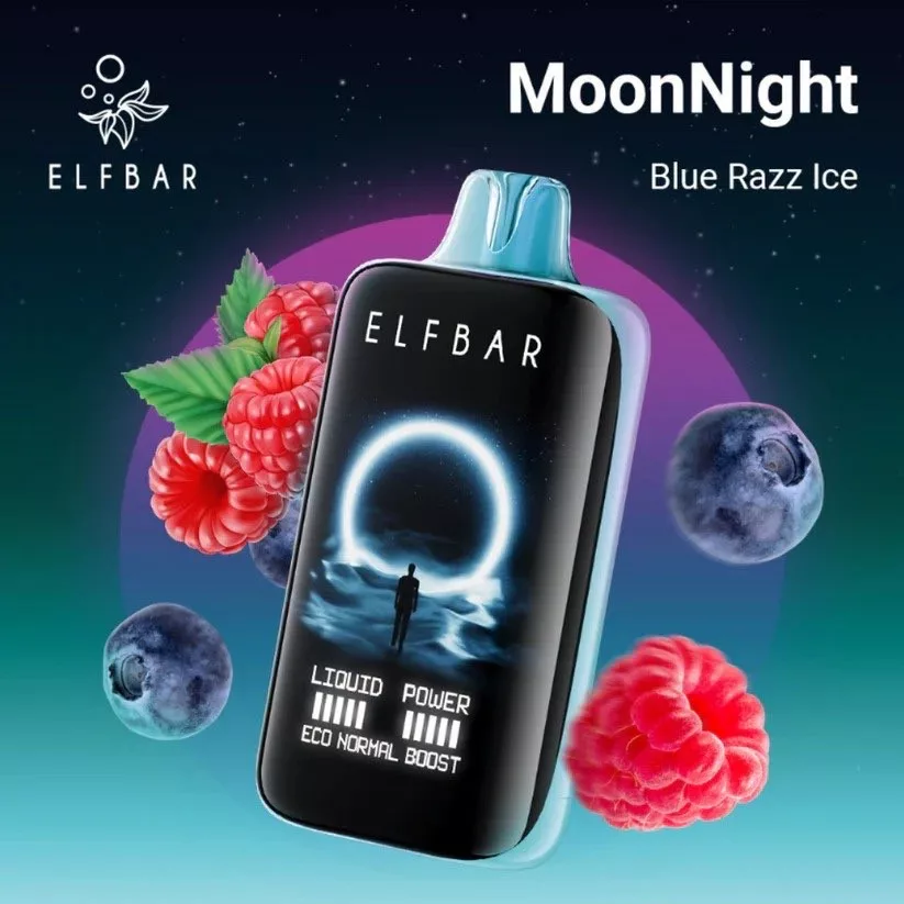 ELFBAR MoonNight 40K Disposable Vape - Blue Razz Ice Flavor