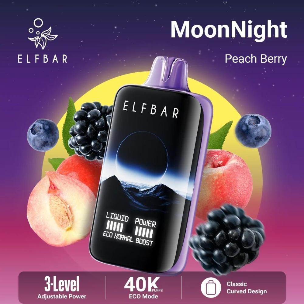 ELFBAR MoonNight 40K Disposable Vape - Peach Berry Flavor