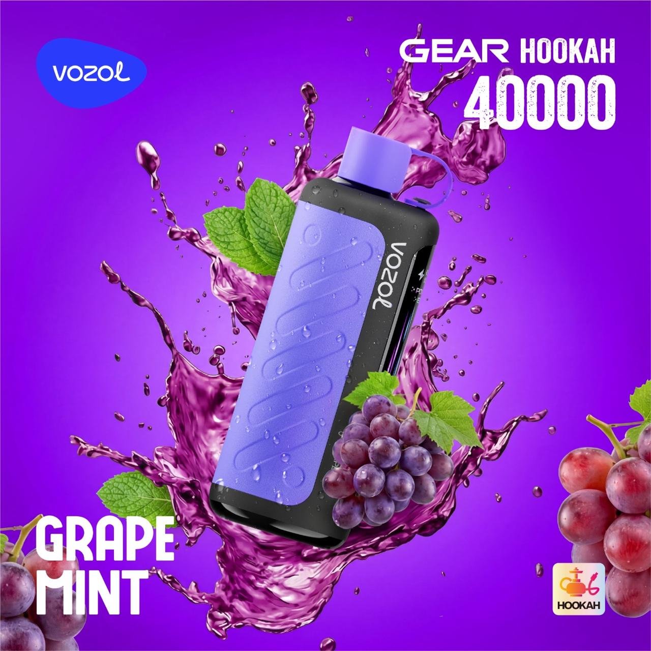 Vozol Gear Hookah 40K Grape Mint