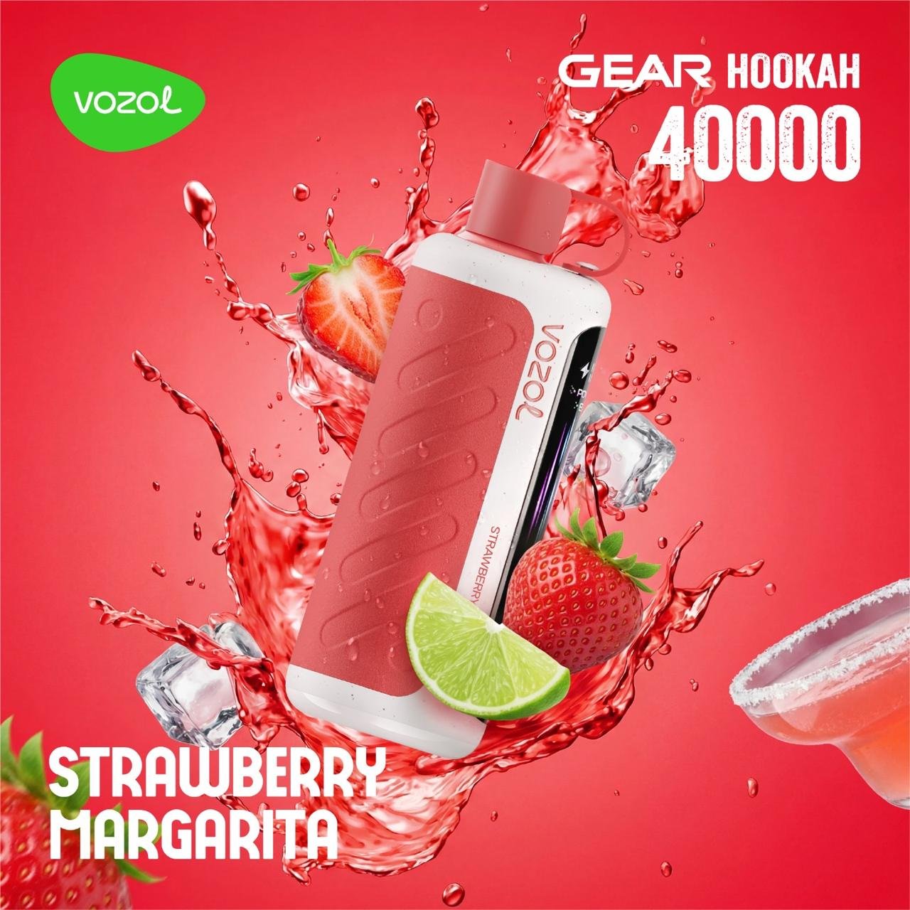 Vozol Gear Hookah 40K Strawberry Margarita